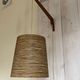 Rare teak and sisal wall lamp from the 1960s, attributed to Lotte Bostlund.