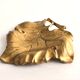 French Dessert Set: Candelabrum and "Feuille" Tray in Gilded Bronze
