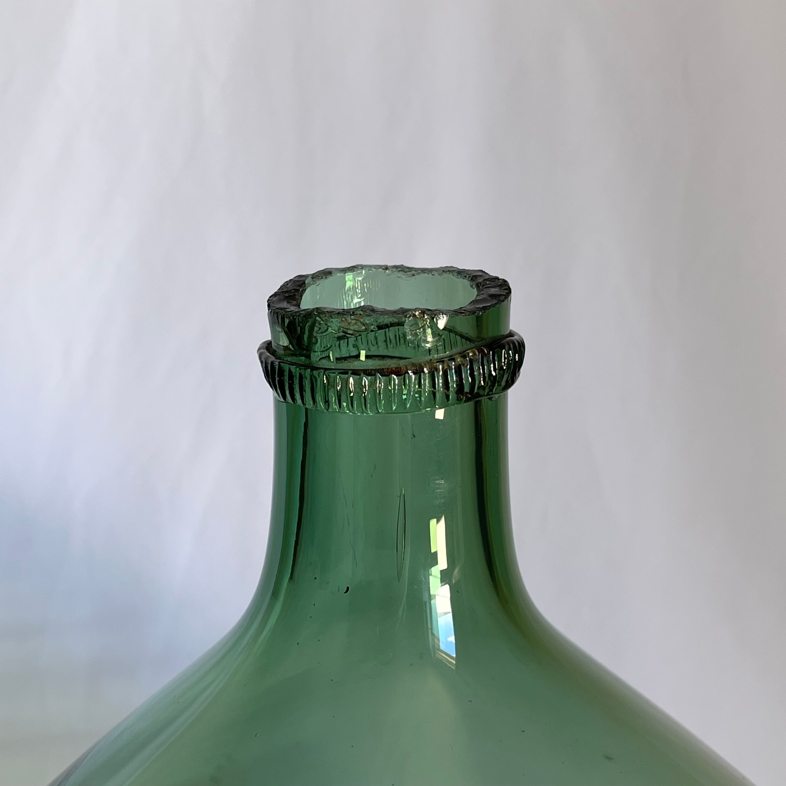 Bonbonne dame jeanne ancienne 30l verte