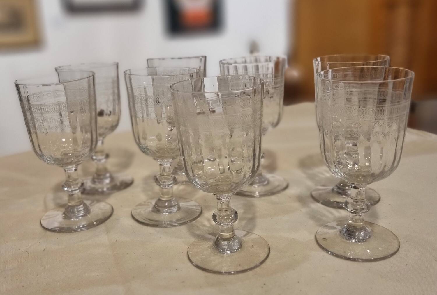 Set of 8 Baccarat glasses