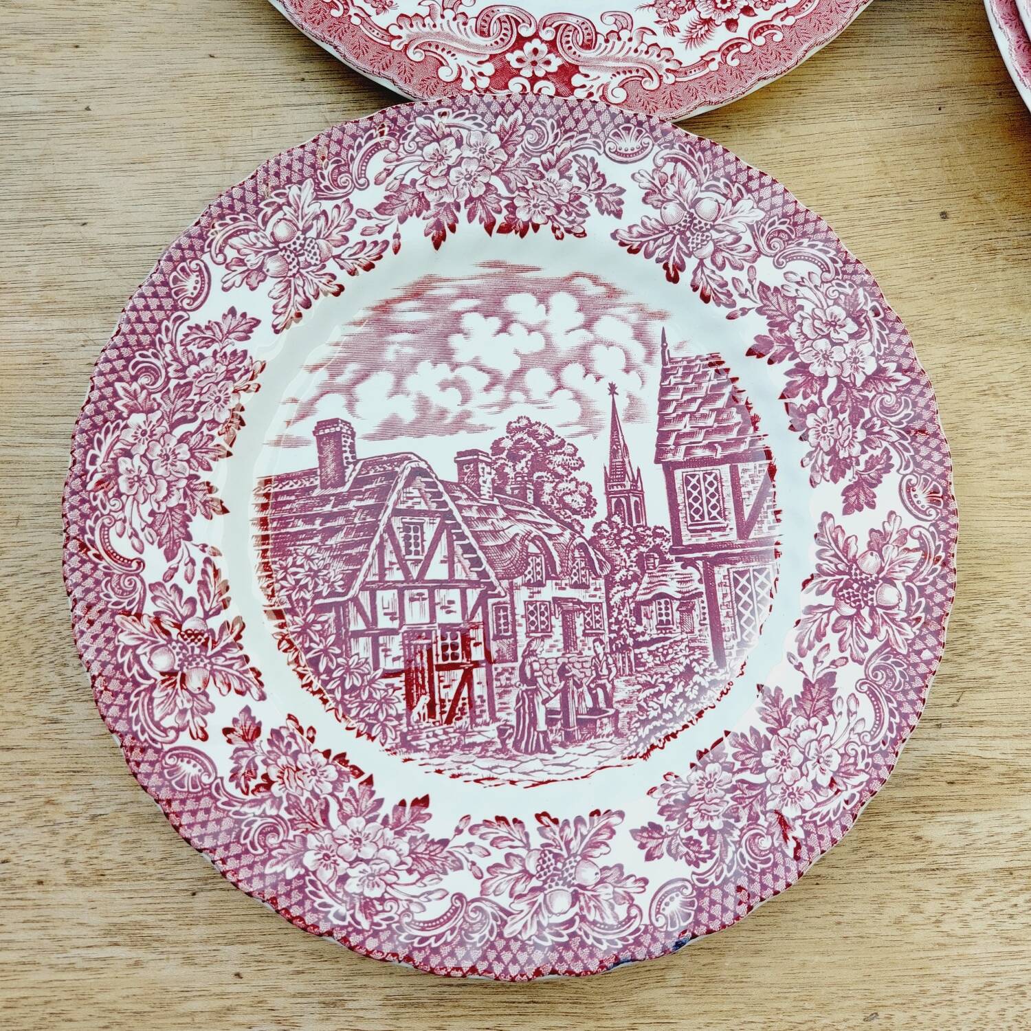 8 English Ironstone decor plates