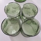Carafe and matching tumblers in molded glass