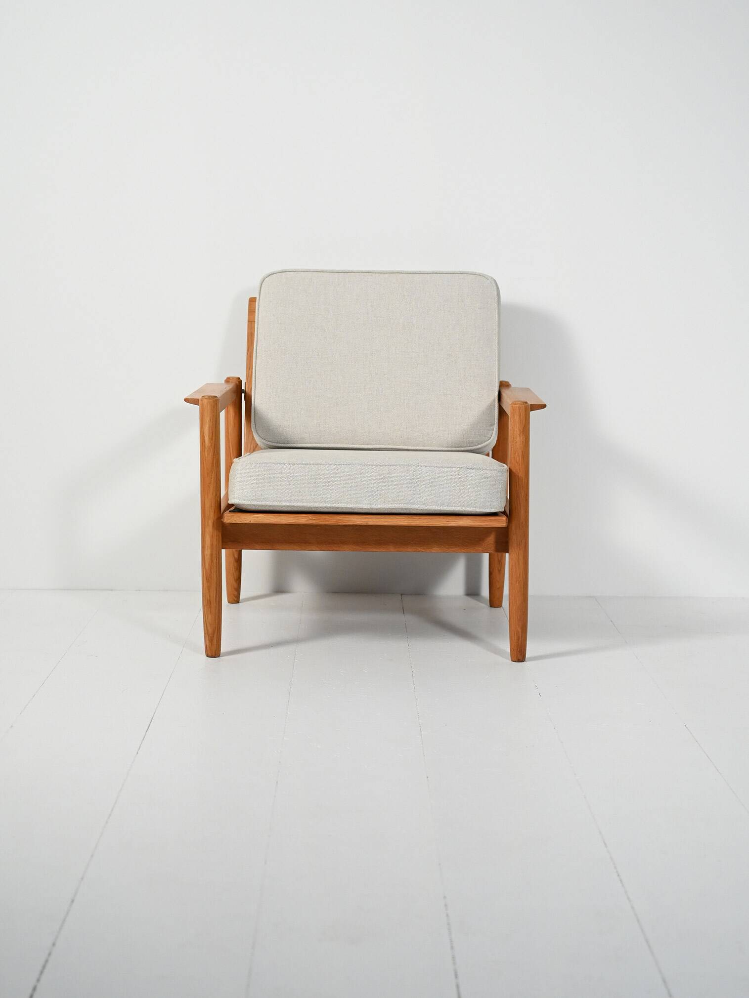 Scandinavian oak armchair, 1950s/60s