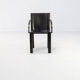Carlo Bartoli black leather dining chair for Matteo Grassi set/4