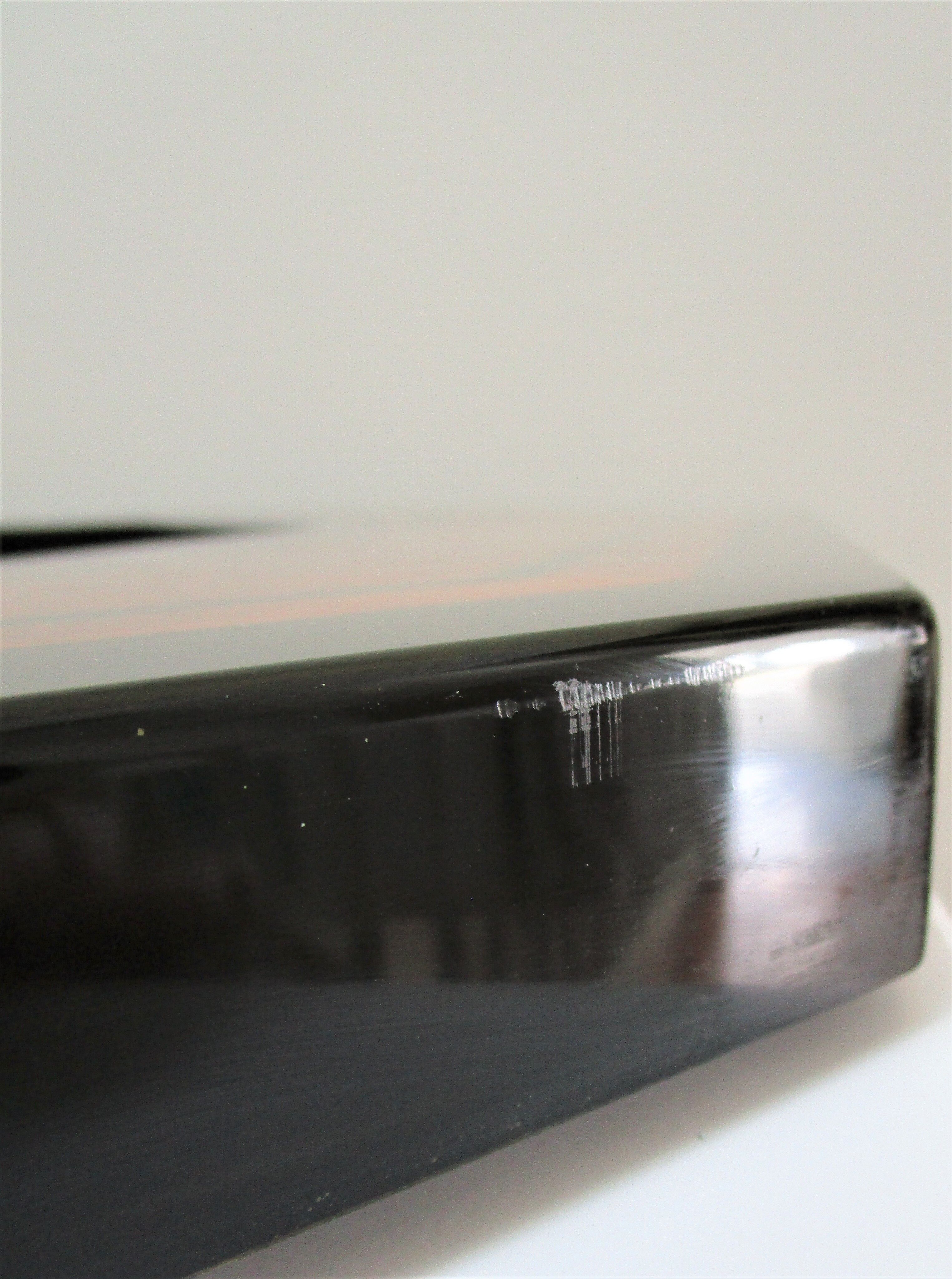 Octagonal wooden mirror by Jean-Claude Mahey