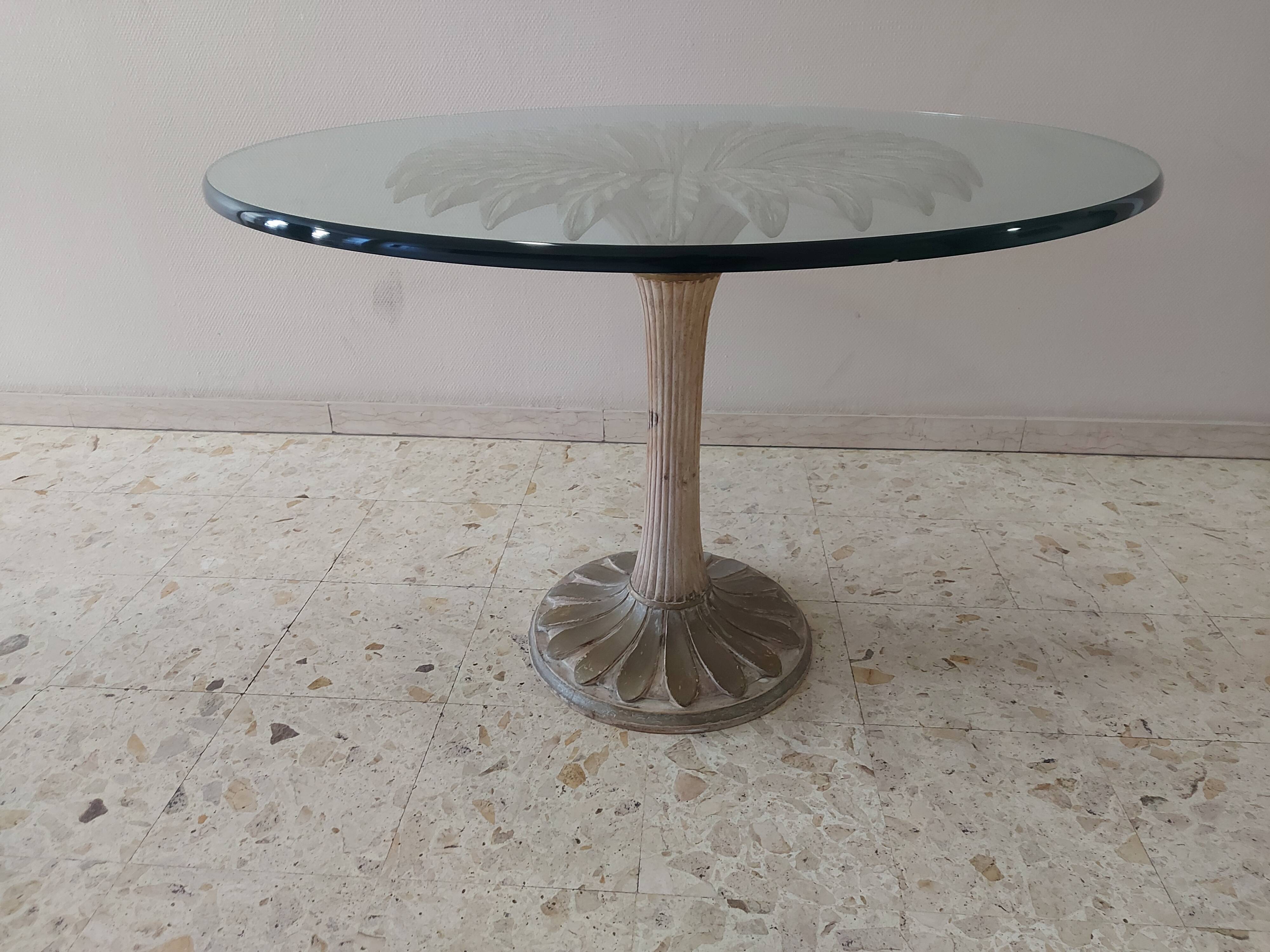 Italian daisy table 60s, 70'S design table Chelini Florence