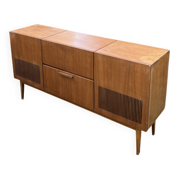 Mid-century enfilade turntable / vinyl cabinet