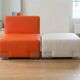 Ensemble Chauffeuse et Pouf "Plastics" - Design Piero Lissoni pour Kartell