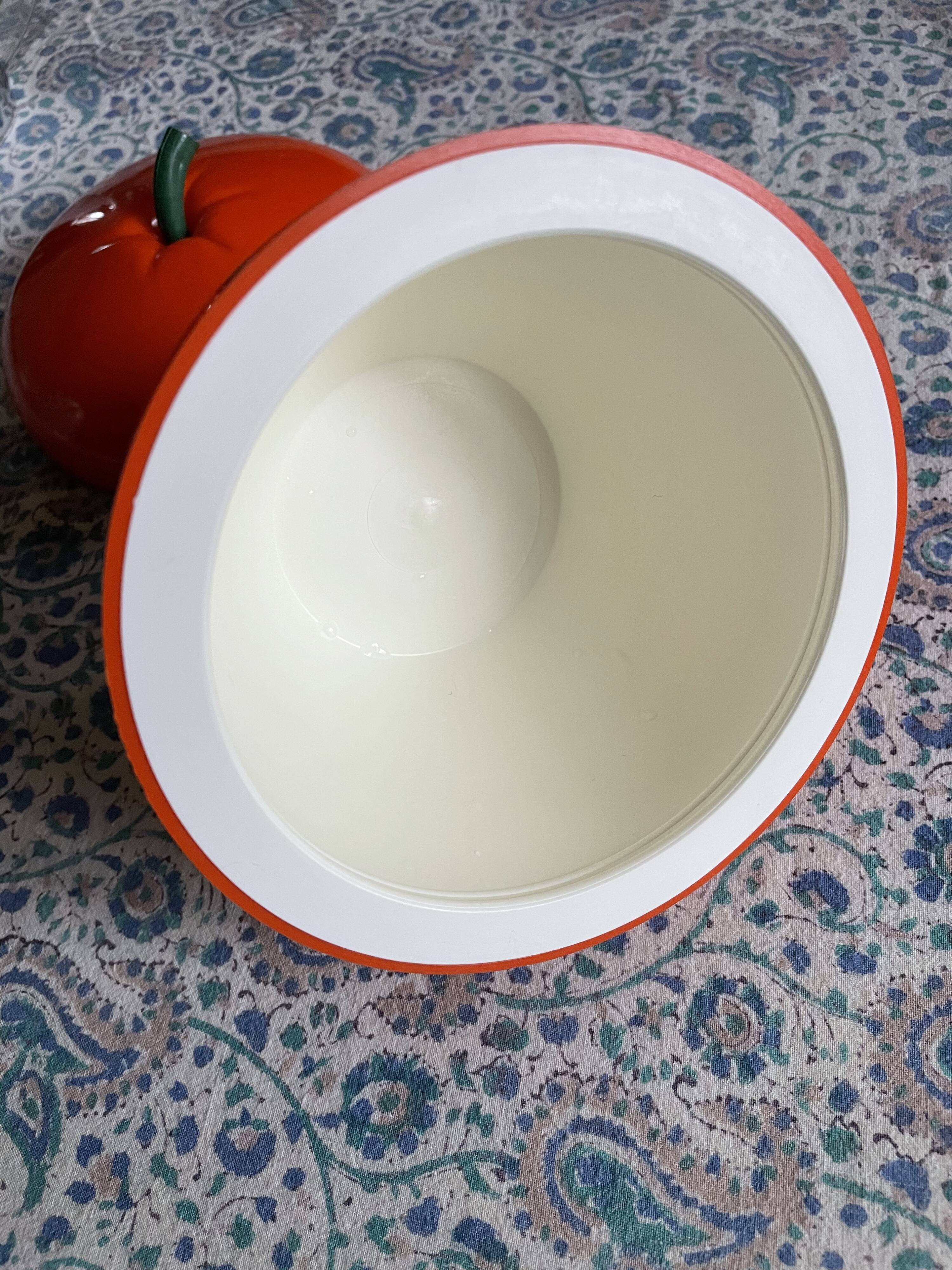 Orange apple ice bucket 1970