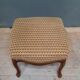 Pouf upholstered legs cambered in mahogany