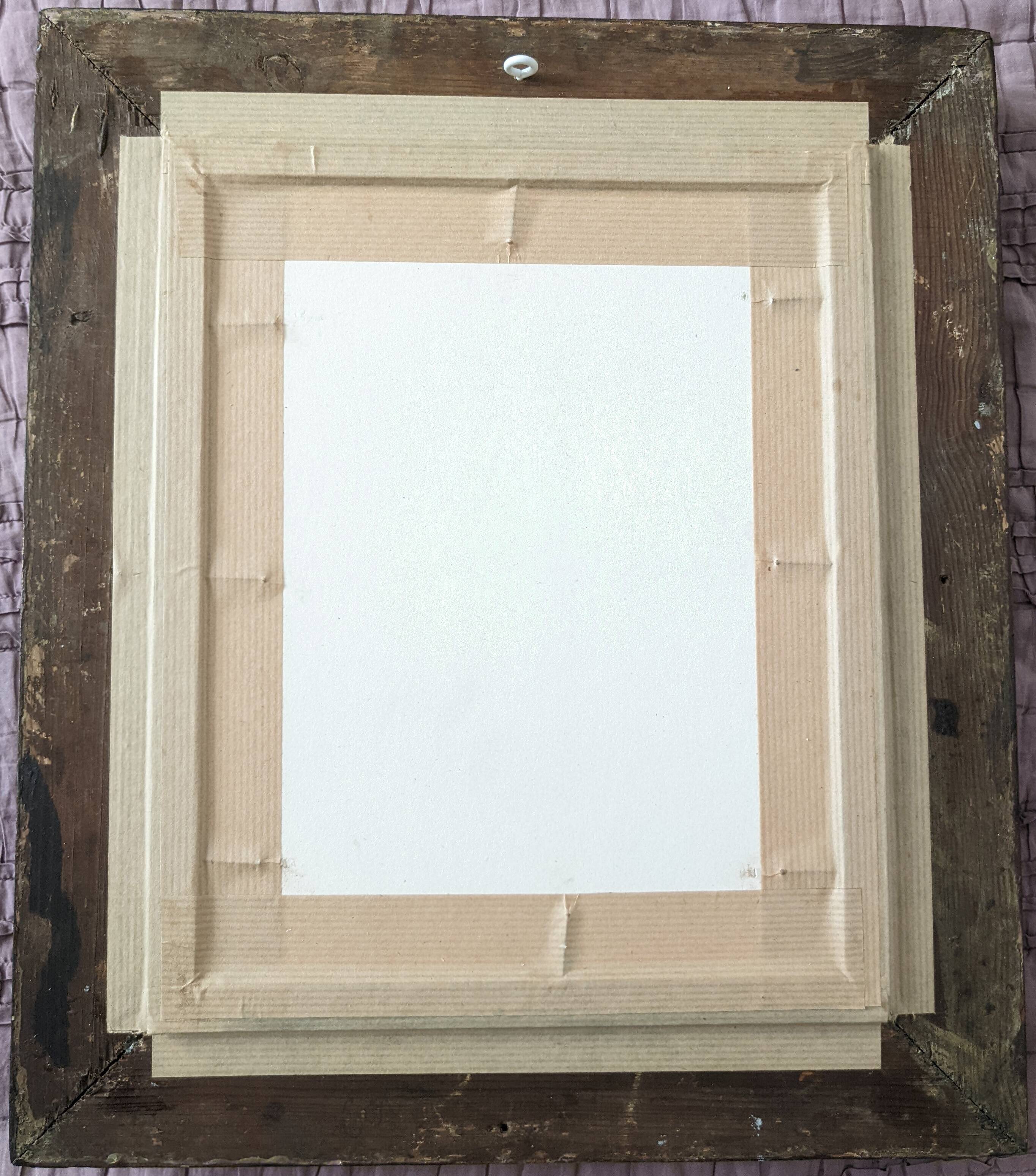 Animal pastel, study of a white cow.