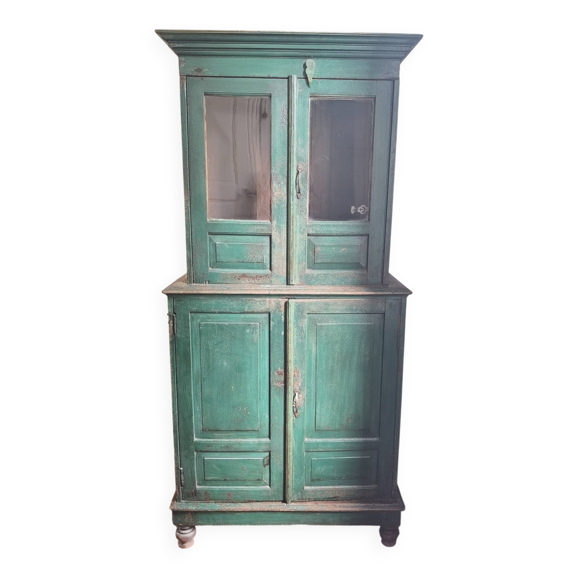 Vaisselier, buffet vintage vert