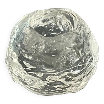 Bougeoir snowball verre givré