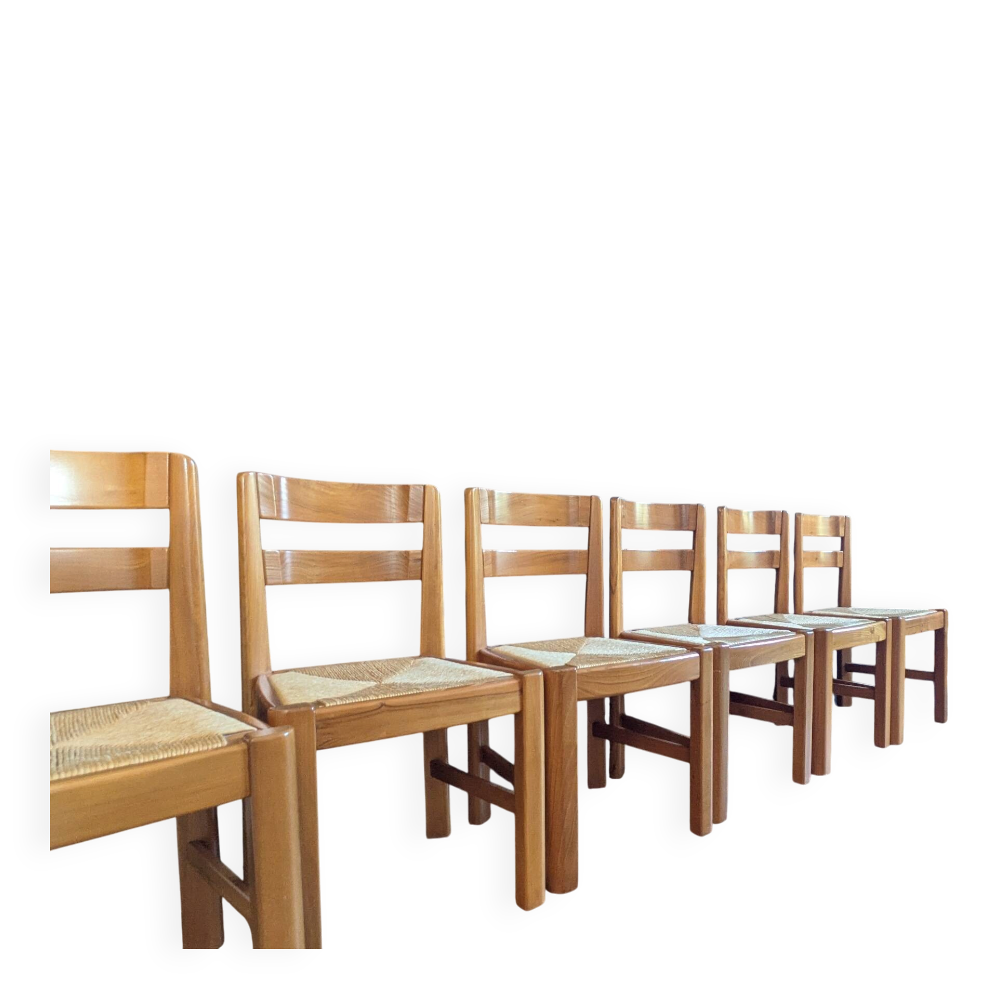 Set of six chairs Maison Regain 1970s/80s