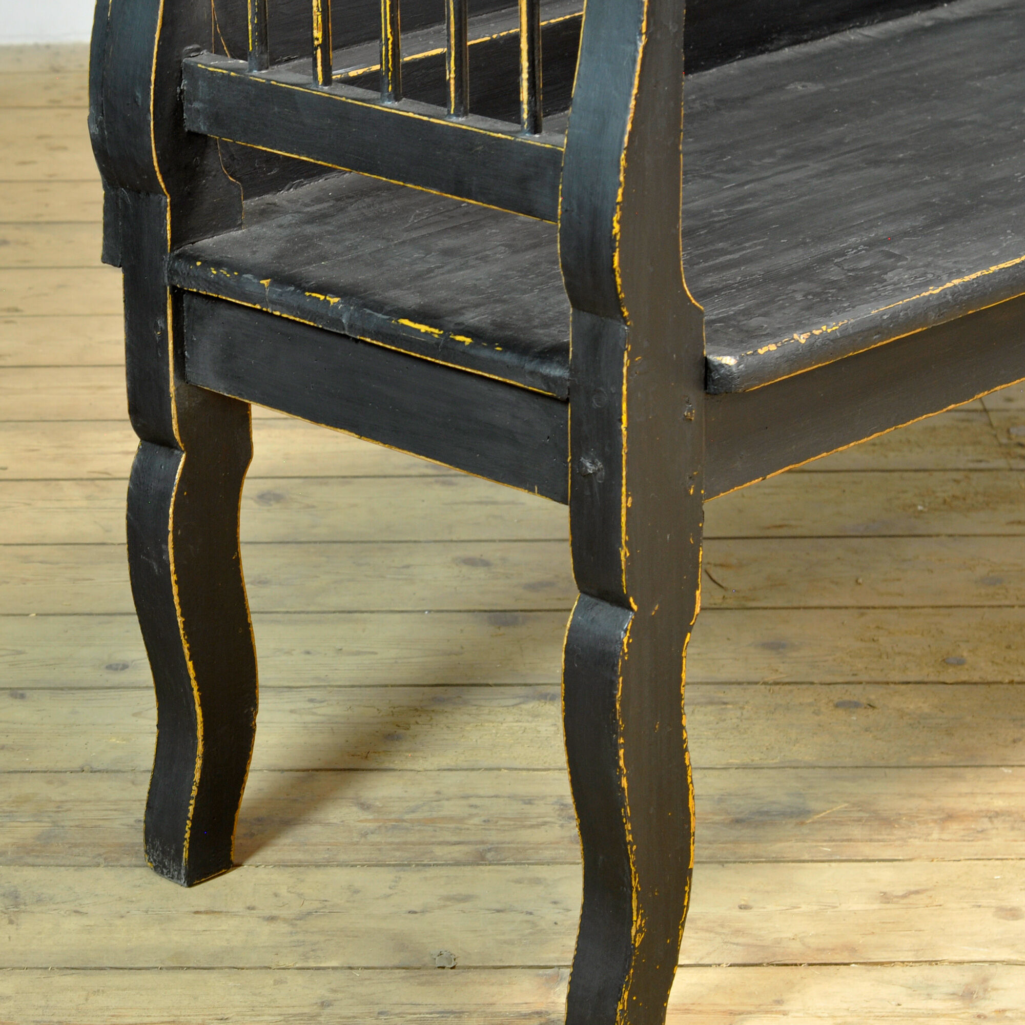 Antique pine bench, 1900s