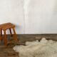 Brutalist primitive stool wears tripod plant solid wooden sofa tip 1950 Furniture decoration