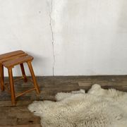 Brutalist primitive stool wears tripod plant solid wooden sofa tip 1950 Furniture decoration
