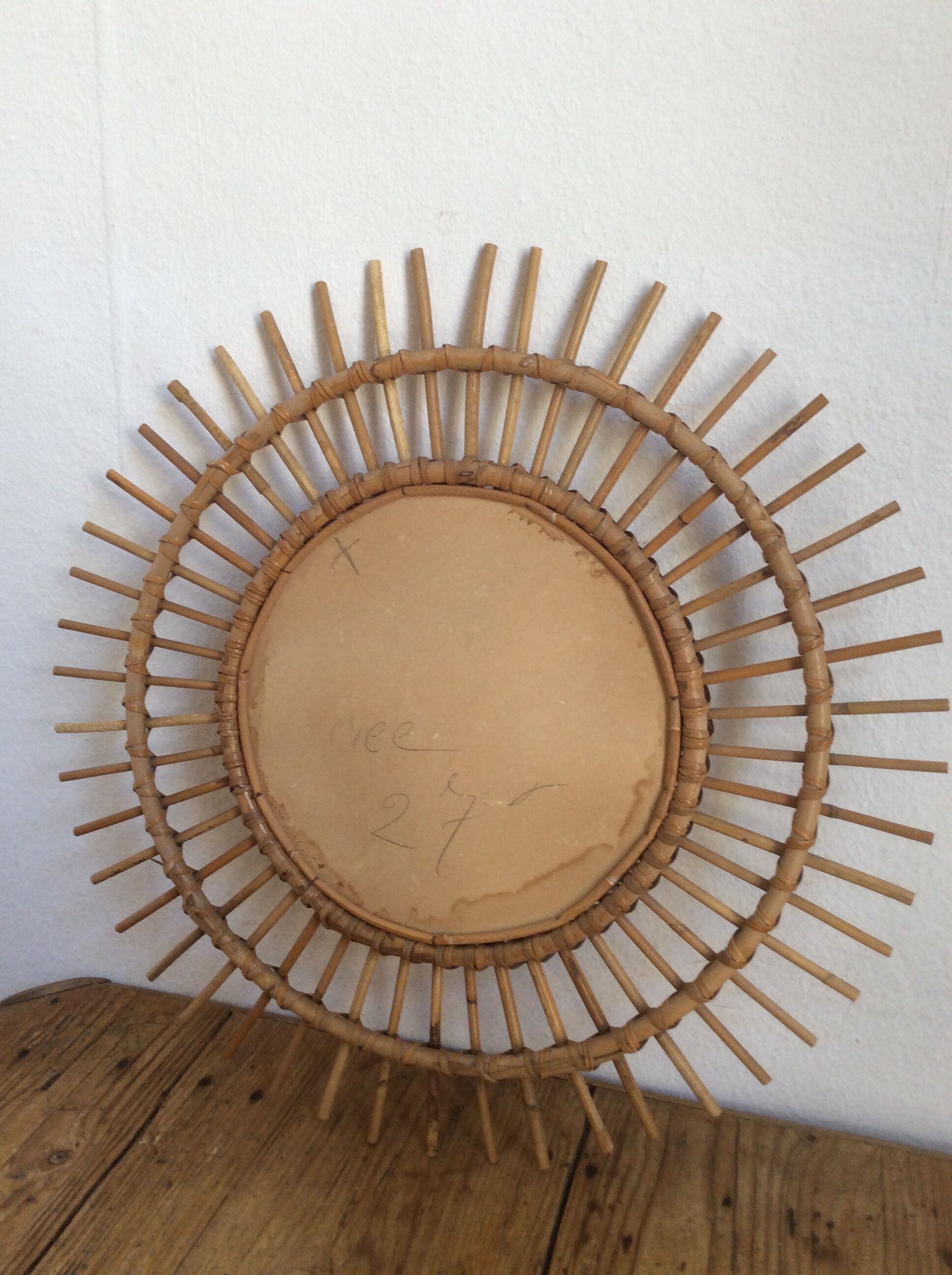 Mirror rattan sun 59cm