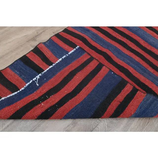 1970s Vintage Turkish Handmade Wool Cotton Pink Kilim Runner Rug 70x311
