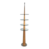 Display design tower with glass plates