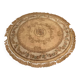 Vintage fringed round rug