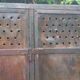 Very old riveted 5-door locker room
