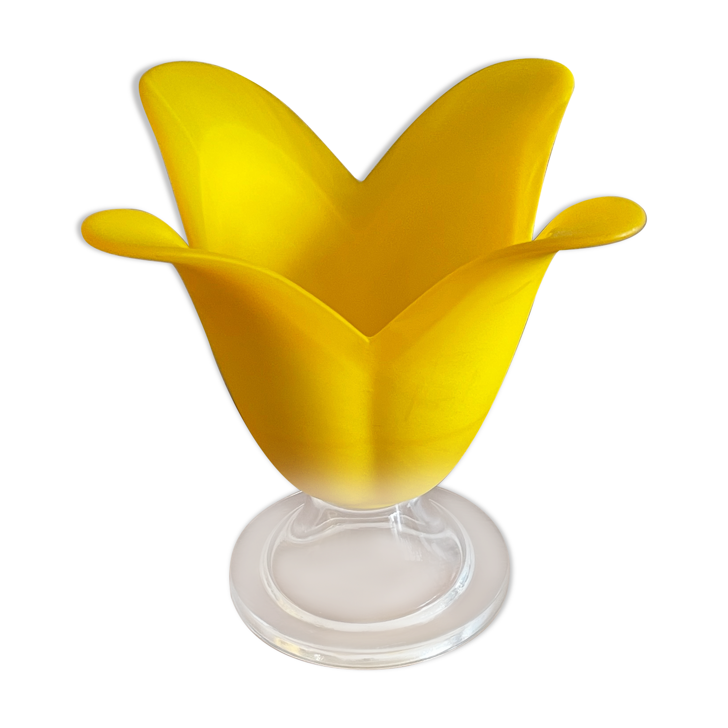 Flower vase made of glass paste