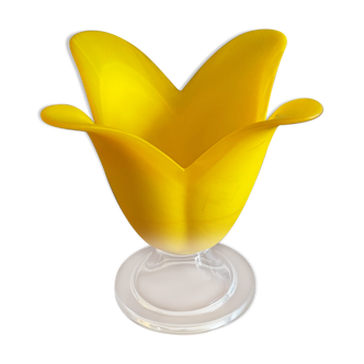 Flower vase made of glass paste