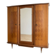 Antique 3-door Art Deco wardrobe in mahogany and marquetry