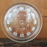 Round plate glass chiseled