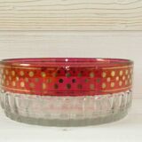 Lot of 3 vintage glass cups from the 50s