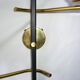 Black and gold metal sconces, Arlus house opalin lenses from the 1950s