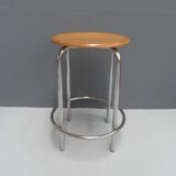 Tabouret chromé industriel