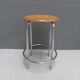 Industrial chrome stool