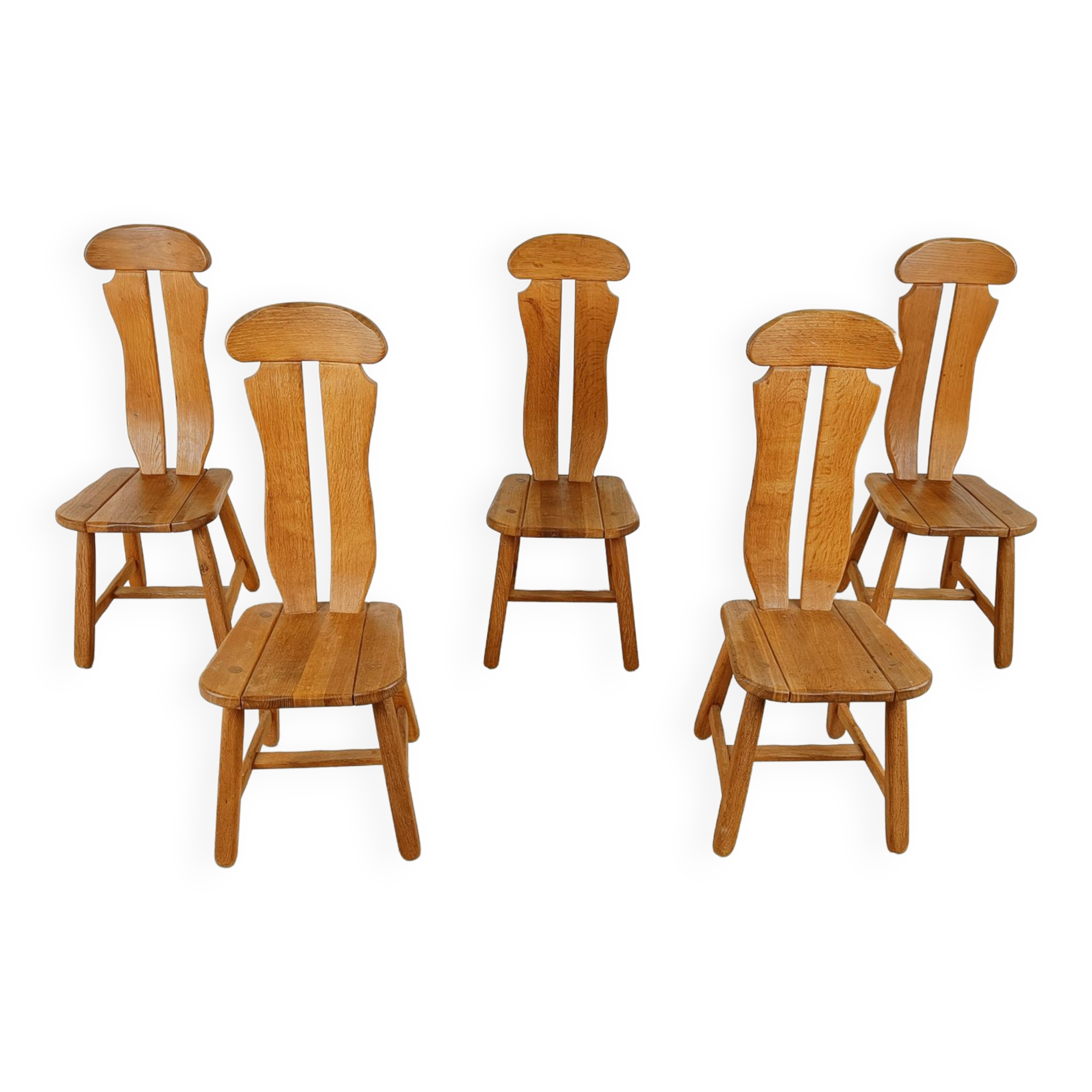 Set of 5 dining chairs by Depuydt Belgium1960s