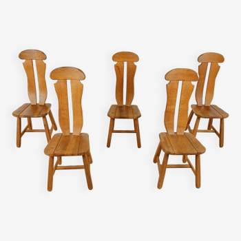 Set de 5 chaises de salle à manger par Depuydt Belgique années 1960