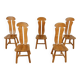 Set de 5 chaises de salle à manger par Depuydt Belgique années 1960