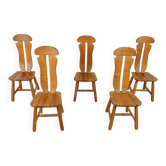 Set de 5 chaises de salle à manger par Depuydt Belgique années 1960