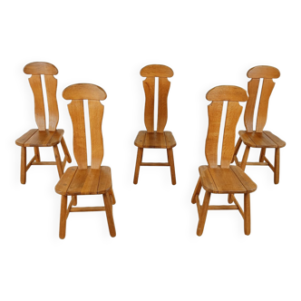 Set of 5 dining chairs by Depuydt Belgium1960s