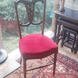 Rare chaise de chambre Napoléon III (1870/80), de style anglais