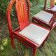4 chaises bois rouge Baumann Argos