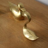 Set of 2 ducks and 1 brass swan