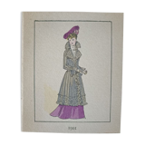 Colorful stencil Art Deco fashion