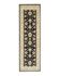 Black Wool Runner Rug, Handmade Floral Ziegler Hallway Runner 211 x 66 cm