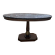 Oval Empire-style gueridon in walnut and marble.