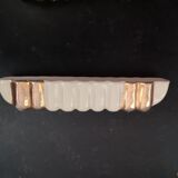 Set of 6 Art Deco knife holders in cream and gold earthenware