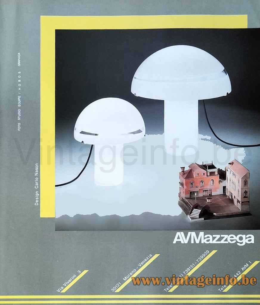 Vintage table lamp by Carlo Nason for Mazzega, 1970s.