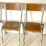 Set of 4 vintage school chairs