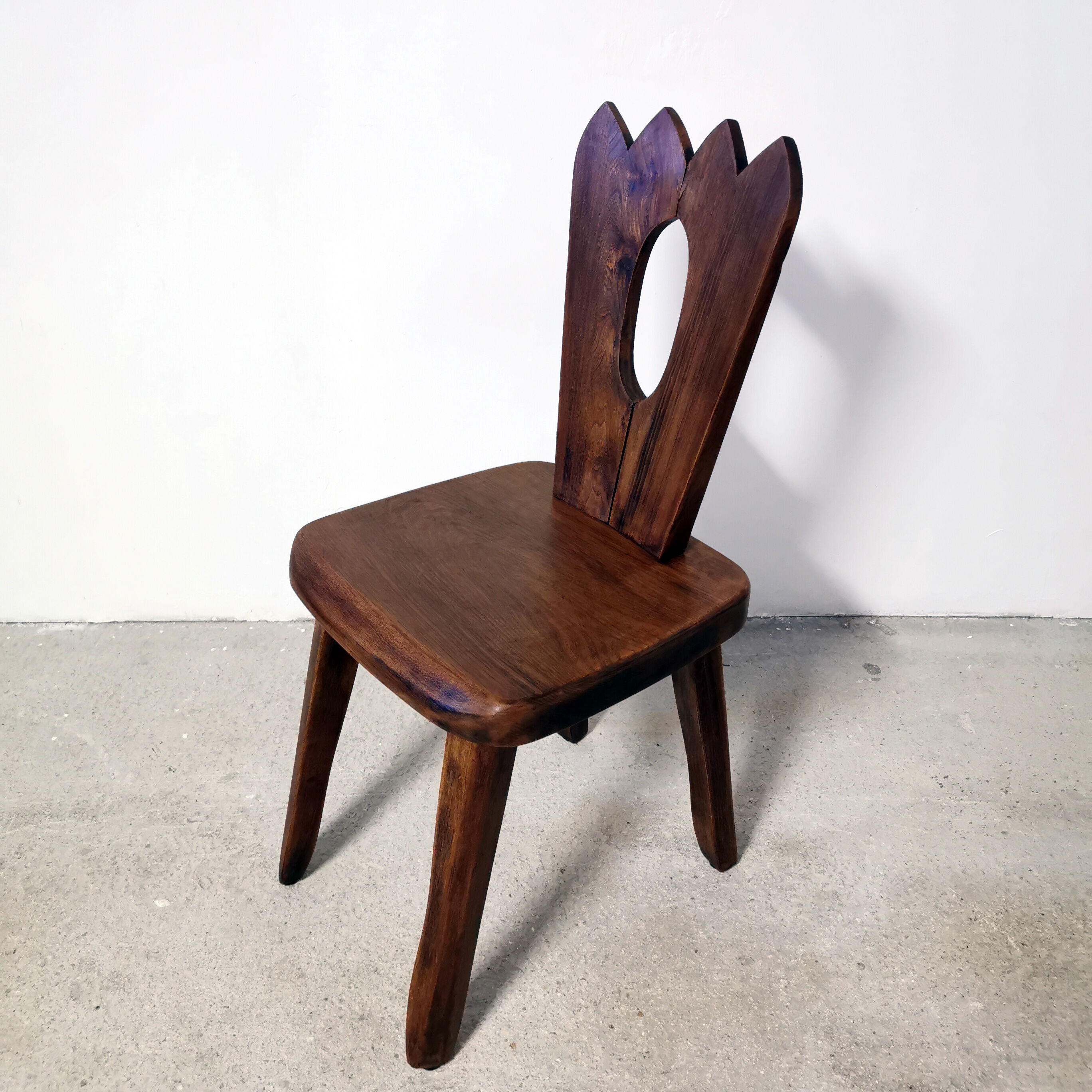 A brutalist elm chair 1960
