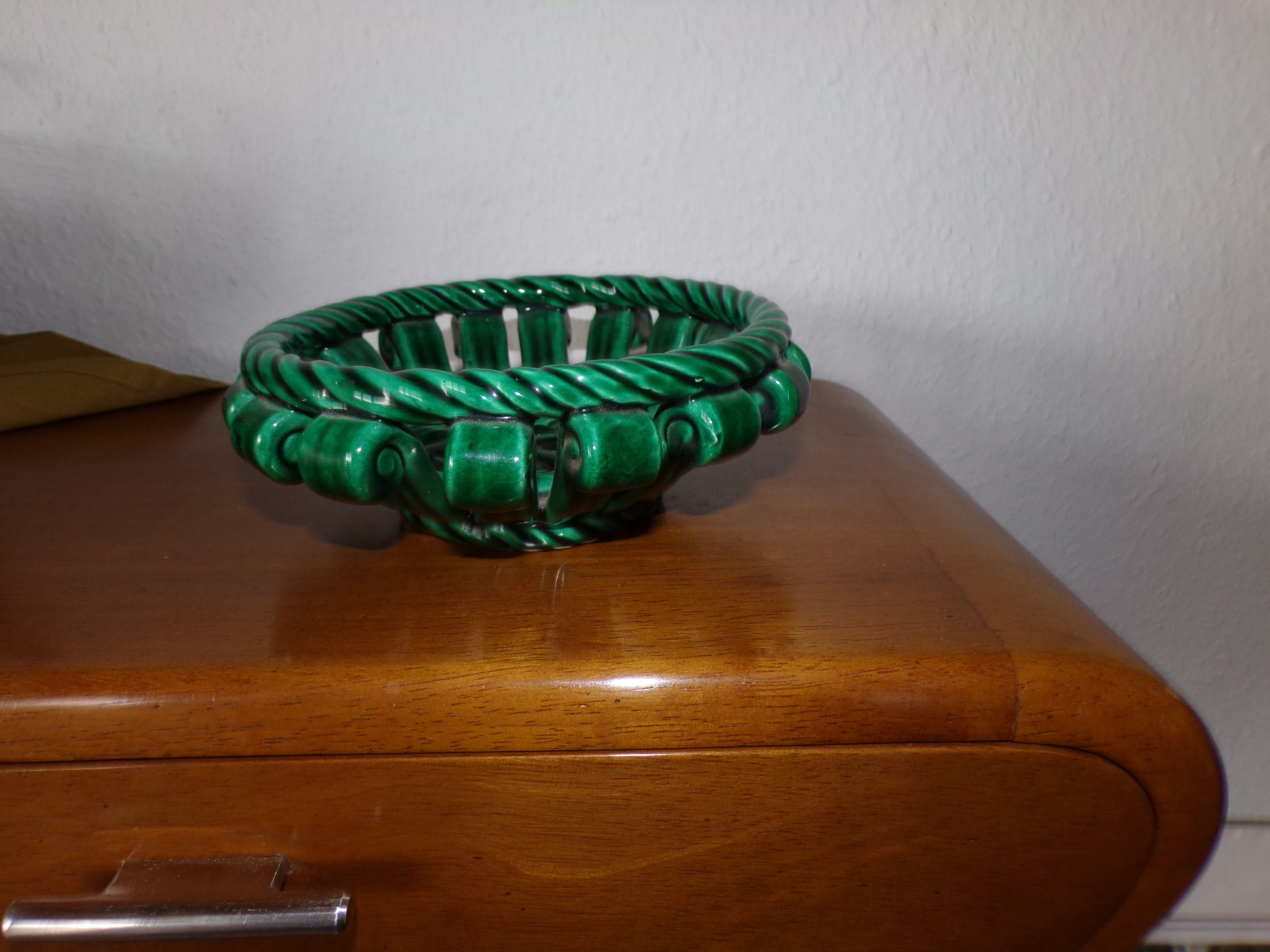 Empty cup pocket vintage braided ceramic pocket